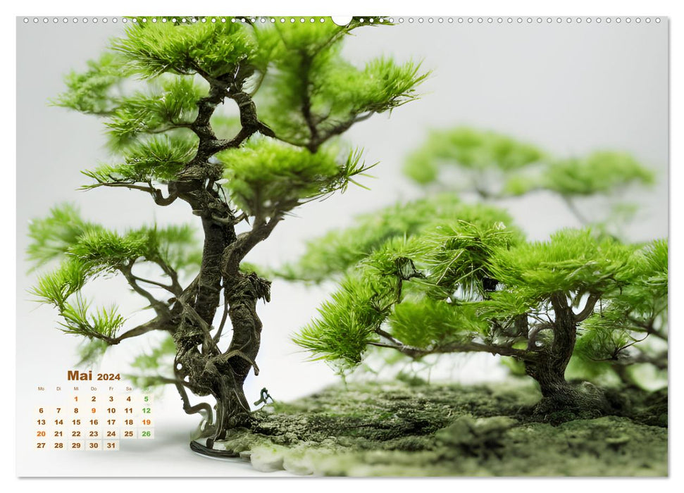 Deceptively real AI bonsai (CALVENDO wall calendar 2024) 