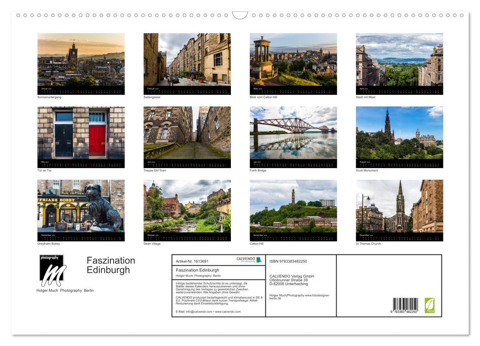 Faszination Edinburgh (CALVENDO Wandkalender 2024)