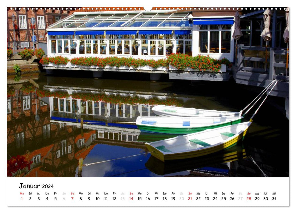 Lüneburg - city of gables and half-timbered houses (CALVENDO Premium Wall Calendar 2024) 