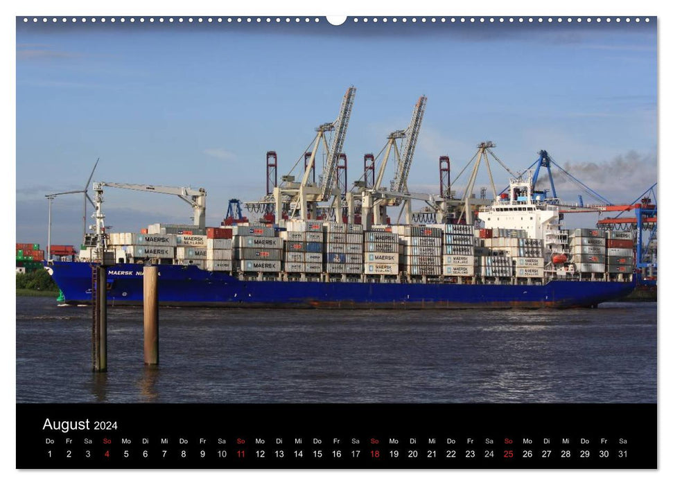 Ships on the Elbe (CALVENDO wall calendar 2024) 