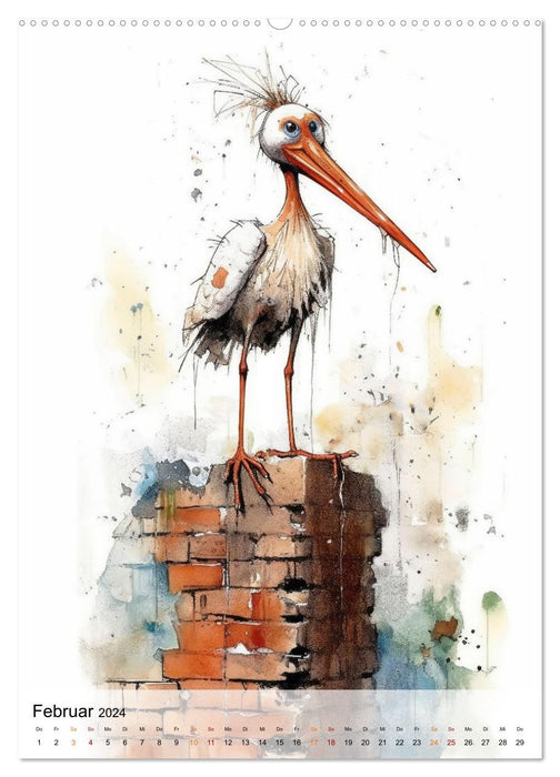 Einzigartig - dieser Storch (CALVENDO Wandkalender 2024)