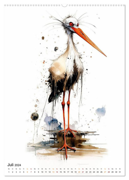 Einzigartig - dieser Storch (CALVENDO Wandkalender 2024)
