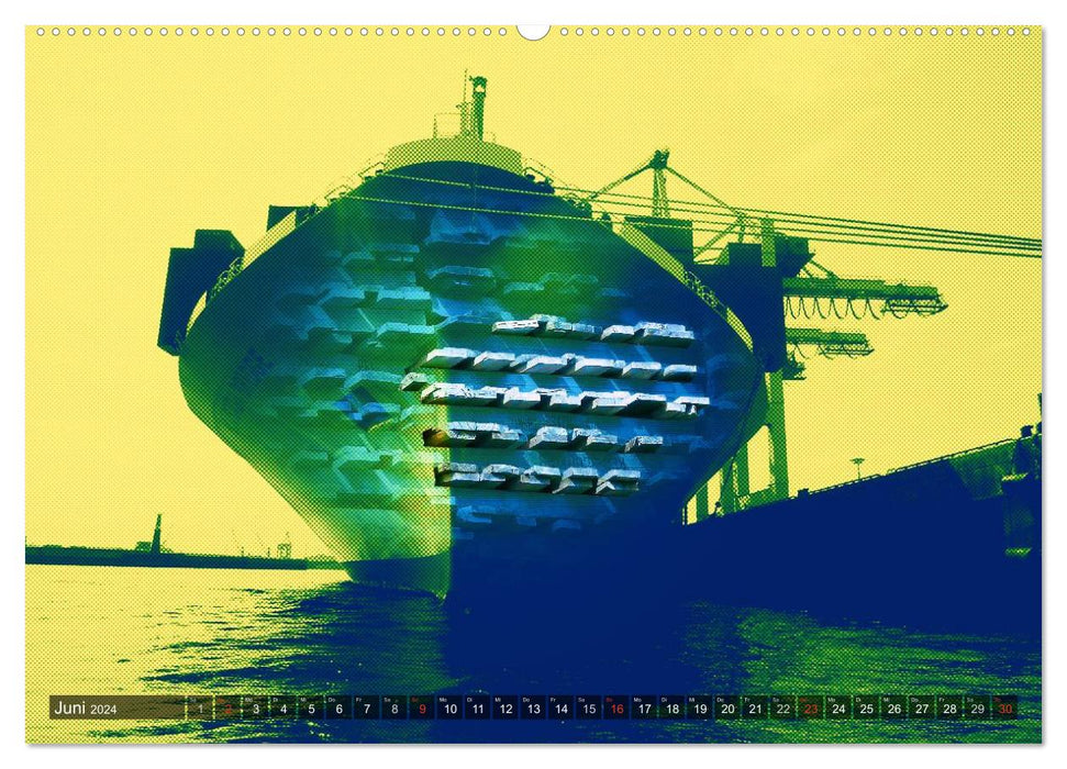 Photo-Art / Hamburg Harbor (CALVENDO Premium Wall Calendar 2024) 