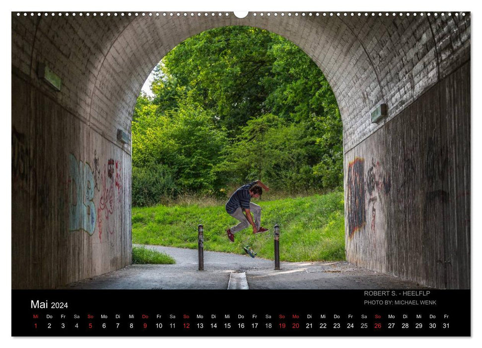 it's Skateboarding - On the Road (CALVENDO Premium Wall Calendar 2024) 