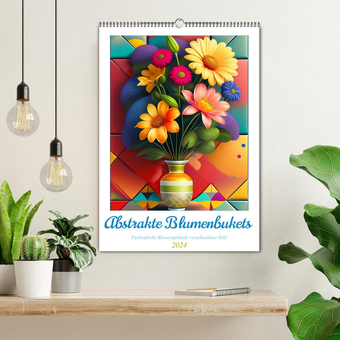 Abstract flower bouquets (CALVENDO wall calendar 2024) 