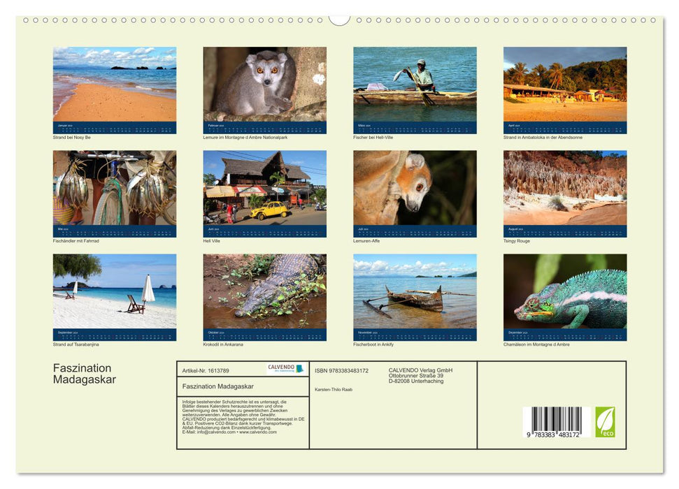 Fascination Madagascar (CALVENDO Premium Wall Calendar 2024) 