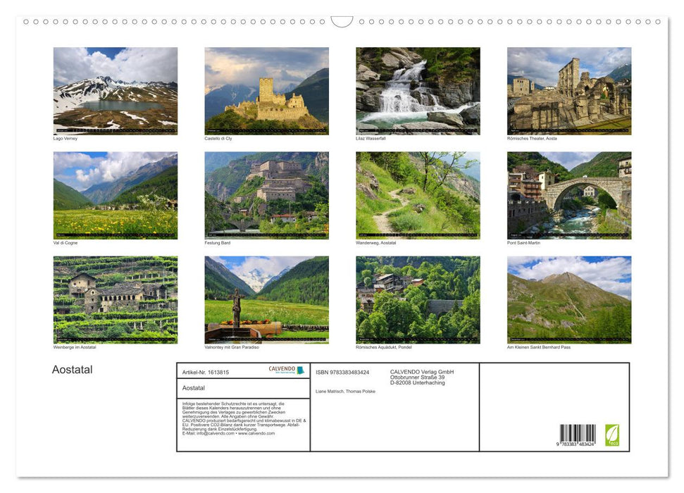 Aosta Valley (CALVENDO wall calendar 2024) 