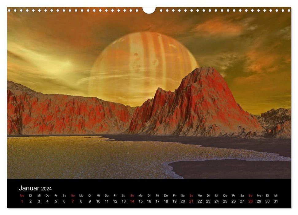 Fantasie-Planeten (CALVENDO Wandkalender 2024)