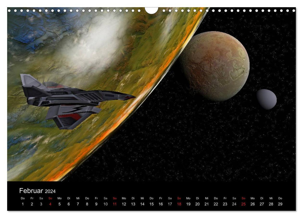 Planètes fantastiques (Calendrier mural CALVENDO 2024) 