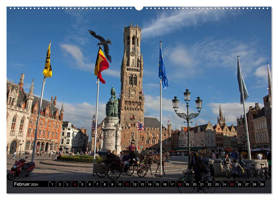 Bruges - Belgique (Calvendo Premium Calendrier mural 2024) 