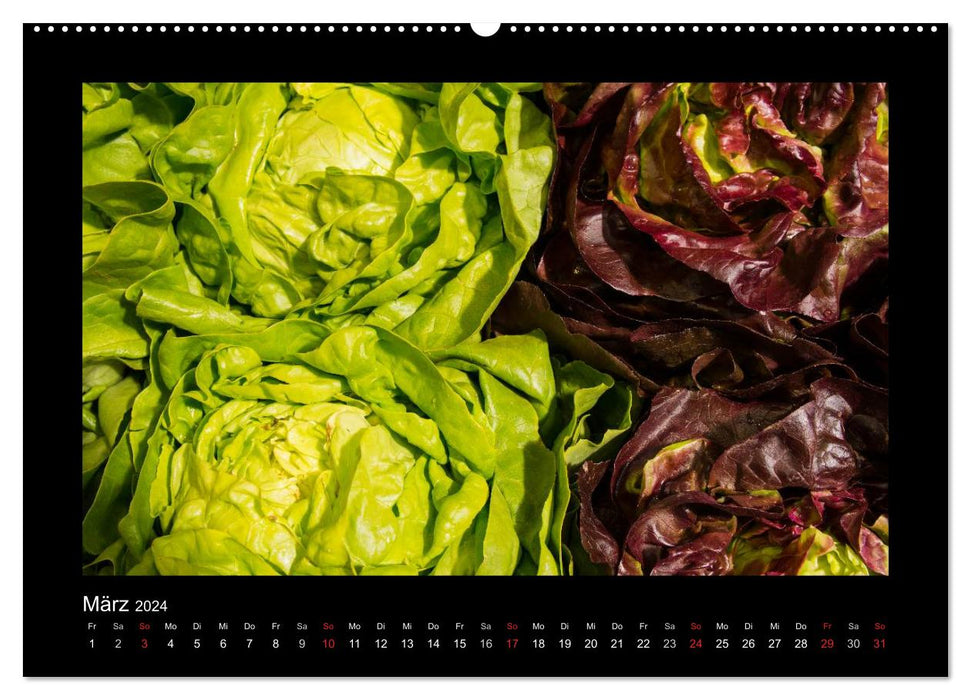 comestible – fruits et légumes colorés (Calendrier mural CALVENDO Premium 2024) 