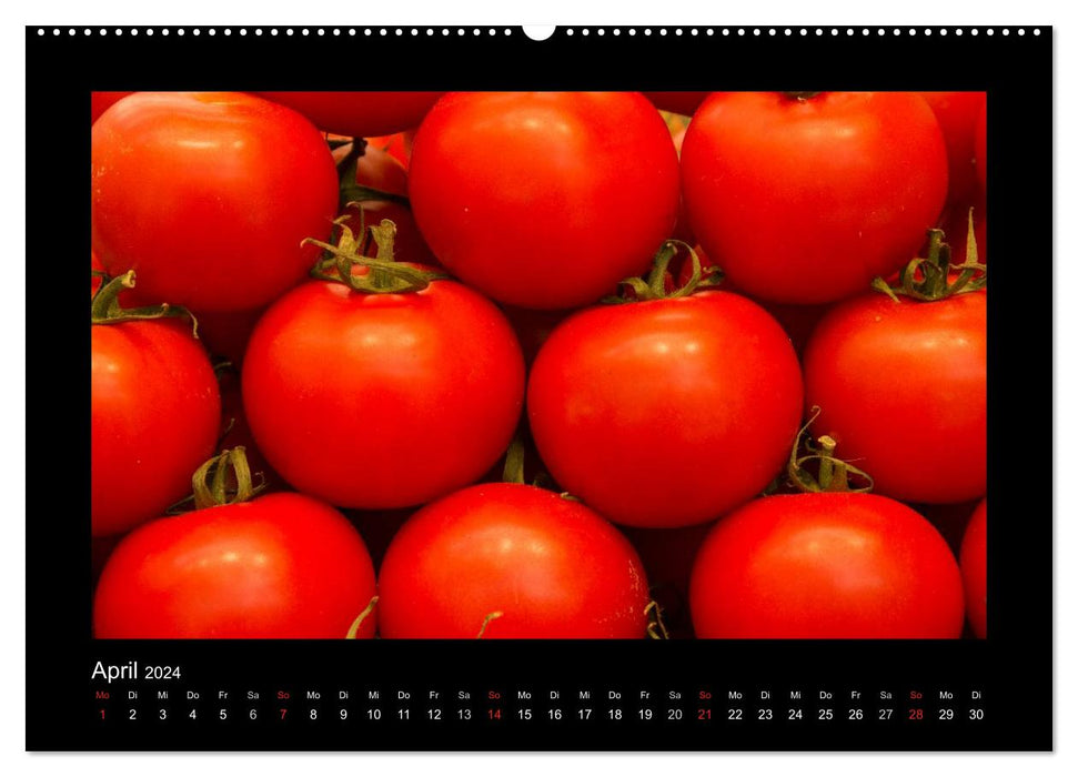 essbar – Buntes Obst und Gemüse (CALVENDO Premium Wandkalender 2024)