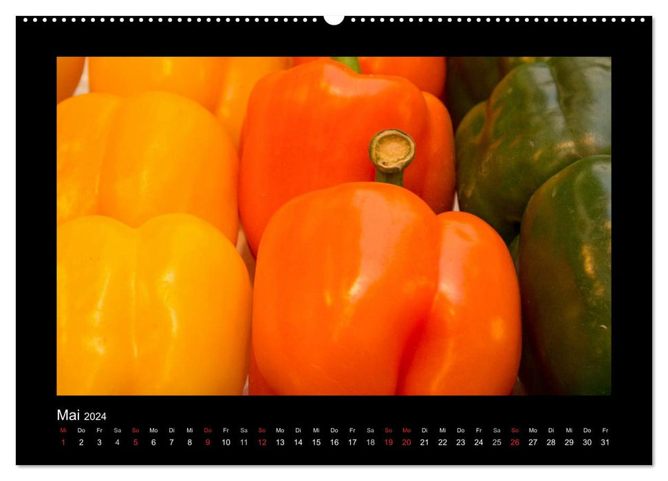 comestible – fruits et légumes colorés (Calendrier mural CALVENDO Premium 2024) 
