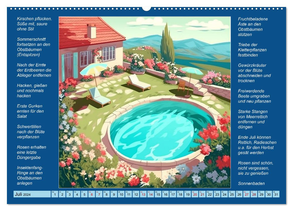 What do I do in the garden and when (CALVENDO wall calendar 2024) 