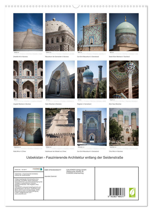 Uzbekistan - Fascinating architecture along the Silk Road (CALVENDO Premium Wall Calendar 2024) 