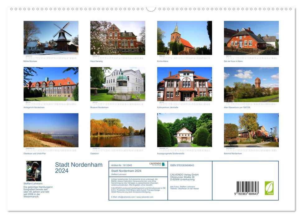 Stadt Nordenham 2024. Impressionen zwischen Weser und Wiesen (CALVENDO Premium Wandkalender 2024)