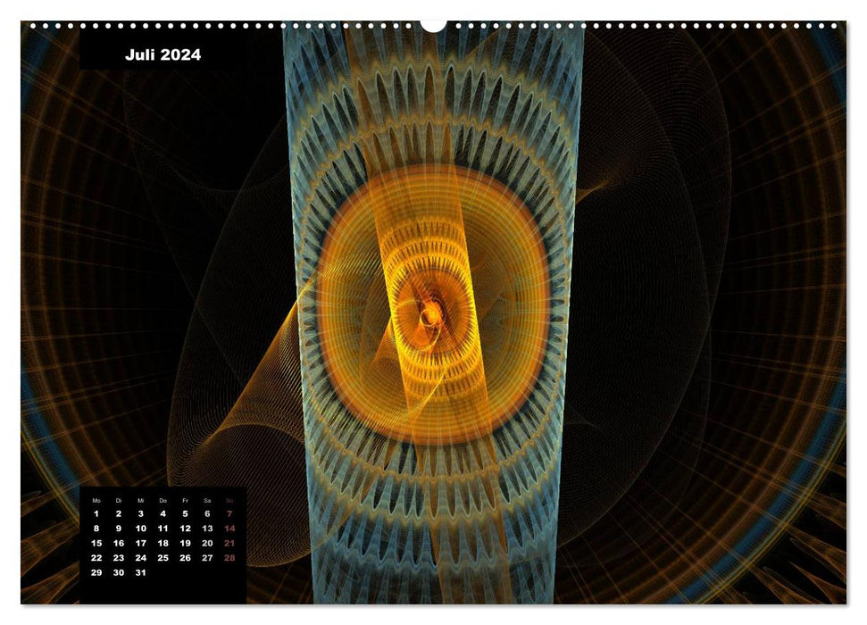 fractal fatal no. 3 particles &amp; waves (CALVENDO Premium Wall Calendar 2024) 