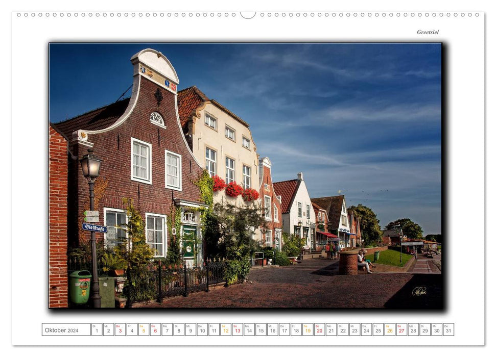 East Frisia - the enchanting old harbors (CALVENDO Premium Wall Calendar 2024) 