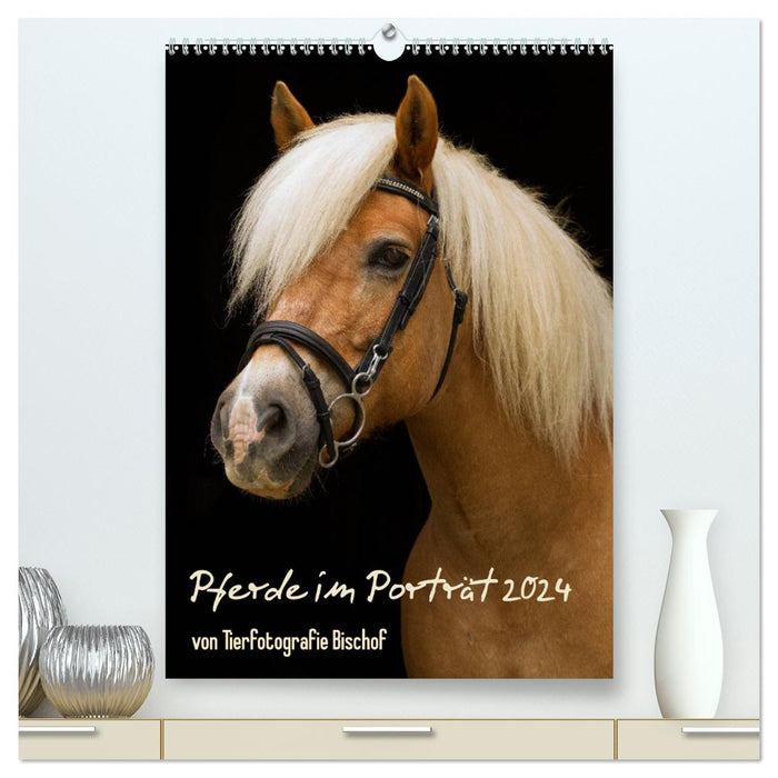 Pferde im Portait (CALVENDO Premium Wandkalender 2024)