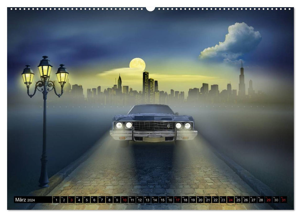 Romance de voiture classique (calendrier mural CALVENDO 2024) 