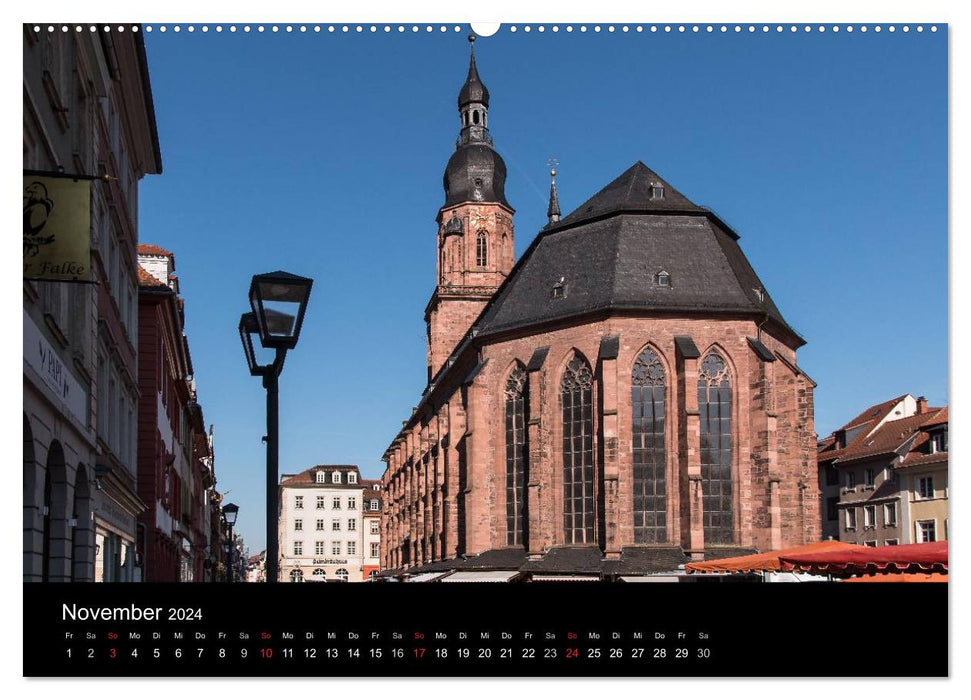 Vues de la ville d'Heidelberg (calendrier mural CALVENDO 2024) 