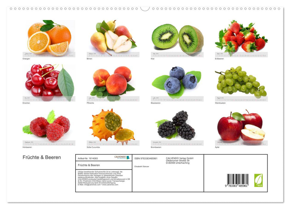 Fruits et baies (Calendrier mural CALVENDO Premium 2024) 