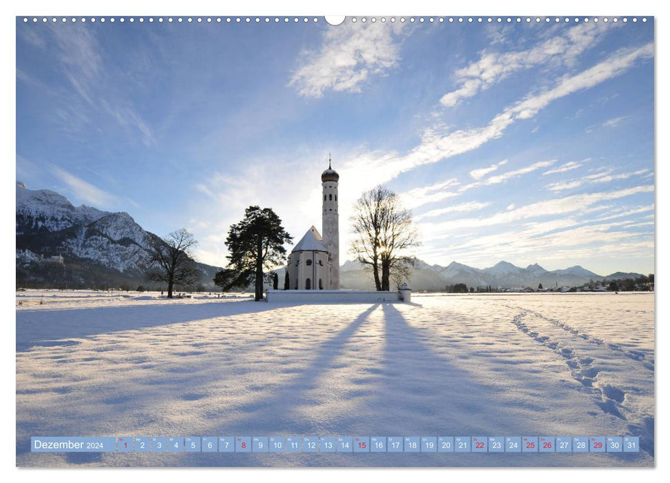 Kirchen und Kapellen in Bayern (CALVENDO Wandkalender 2024)