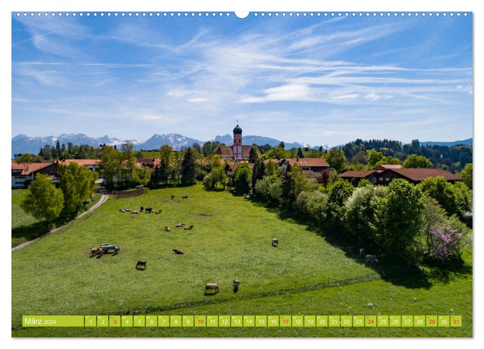 Églises et chapelles en Bavière (calendrier mural CALVENDO 2024) 