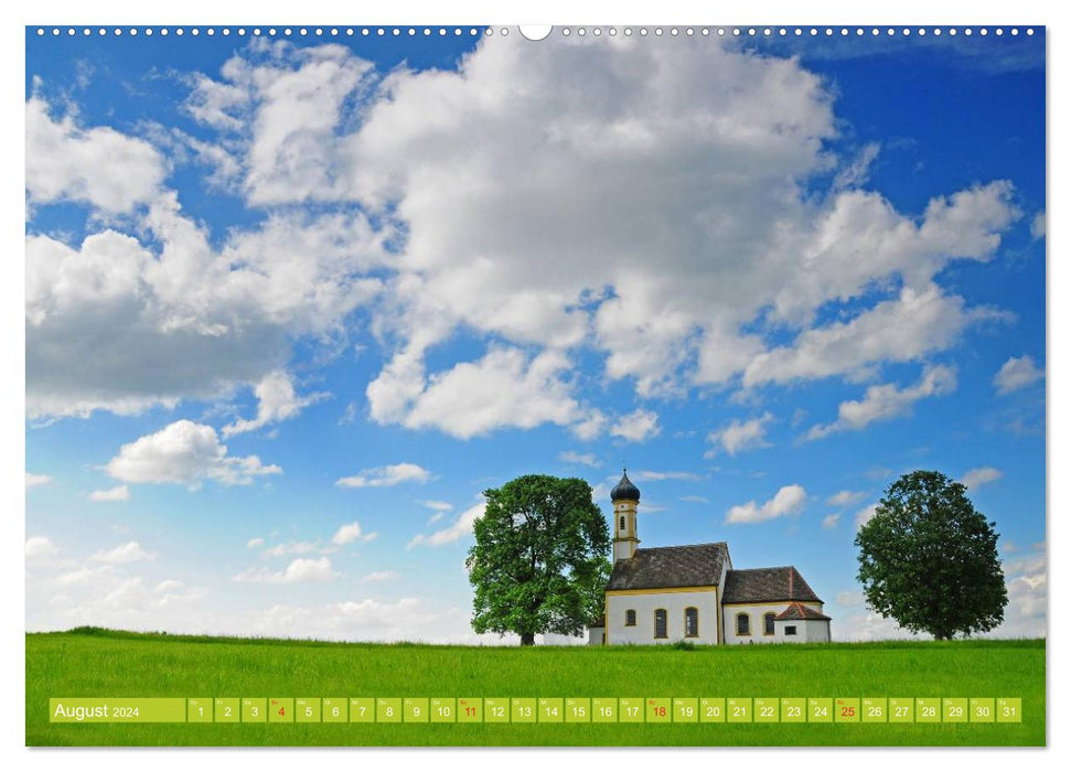 Kirchen und Kapellen in Bayern (CALVENDO Wandkalender 2024)