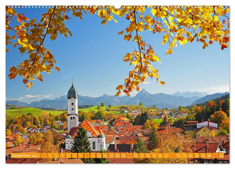 Églises et chapelles en Bavière (calendrier mural CALVENDO 2024) 