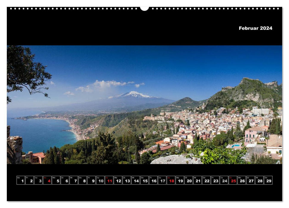 Sicile - Panoramas XXL (Calvendo Premium Wall Calendar 2024) 