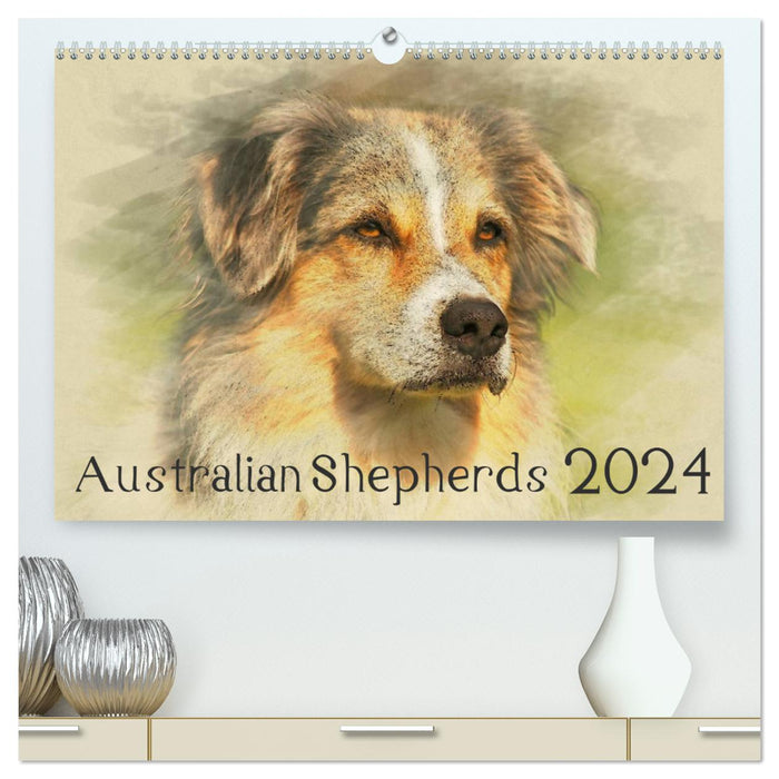 Australian Shepherds 2024 (CALVENDO Premium Wandkalender 2024)