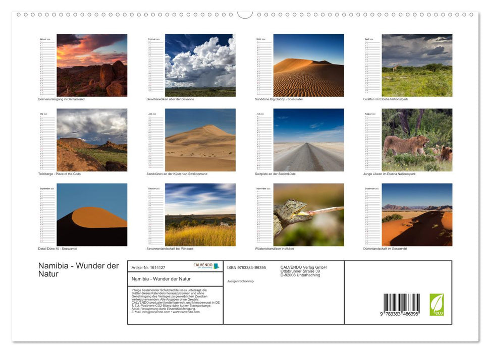 Namibia - Wunder der Natur (CALVENDO Premium Wandkalender 2024)