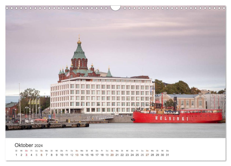 Helsinki - Hauptstadt am Finnischen Meerbusen (CALVENDO Wandkalender 2024)