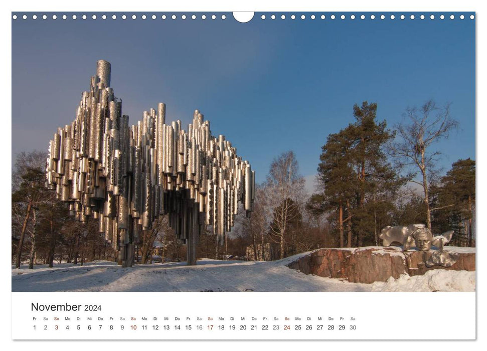 Helsinki - Hauptstadt am Finnischen Meerbusen (CALVENDO Wandkalender 2024)