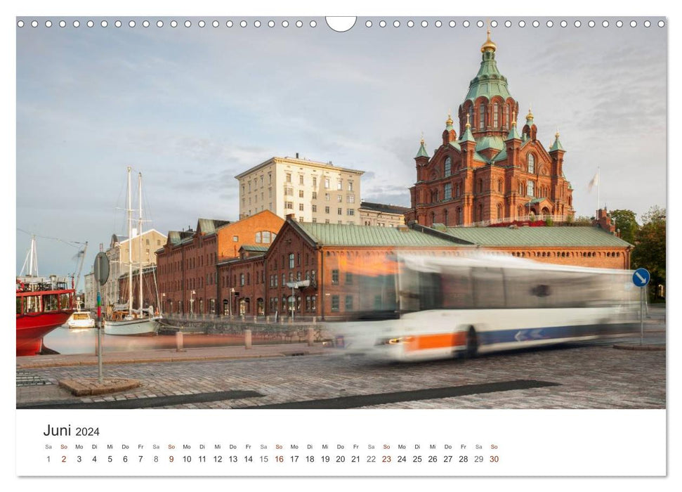 Helsinki - Hauptstadt am Finnischen Meerbusen (CALVENDO Wandkalender 2024)