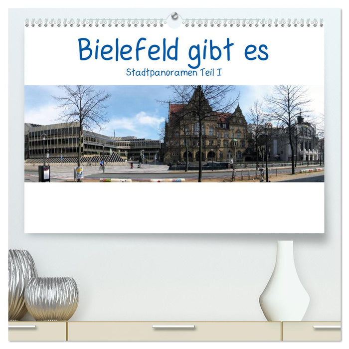 Bielefeld exists! City panoramas (CALVENDO Premium wall calendar 2024) 