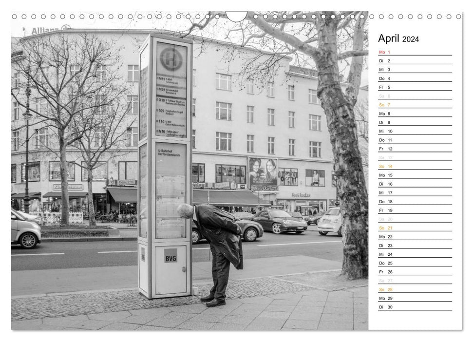 Photographie de rue de Berlin / calendrier d'anniversaire (calendrier mural CALVENDO 2024) 