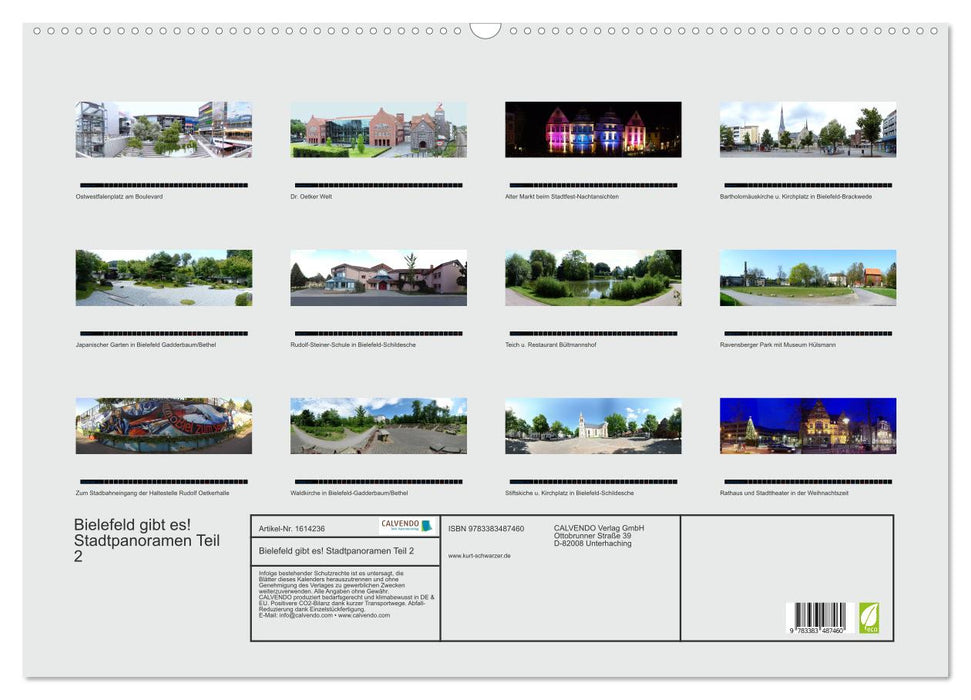 Bielefeld exists! City panoramas part 2 (CALVENDO wall calendar 2024) 