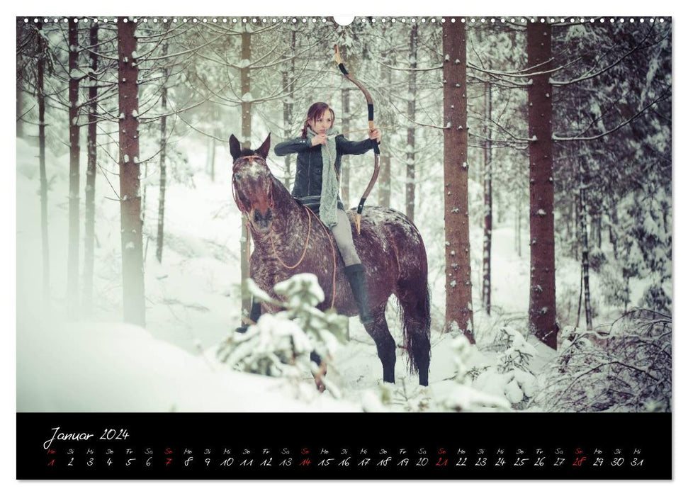 Pferd & Reiter - Impressionen (CALVENDO Premium Wandkalender 2024)