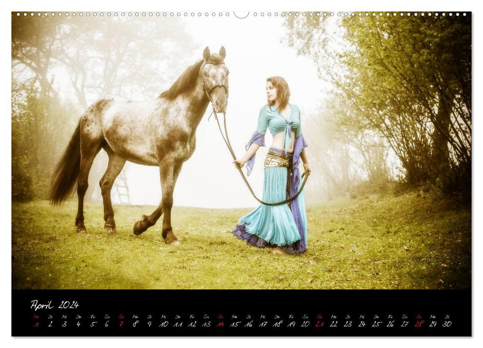 Horse &amp; Rider - Impressions (CALVENDO Premium Wall Calendar 2024) 