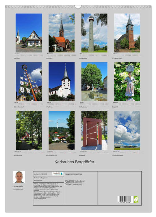 Karlsruhe's mountain villages (CALVENDO wall calendar 2024) 