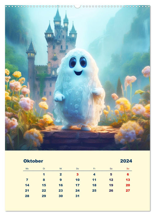 Magic land. Colorful mythical creatures and fairy tale characters (CALVENDO Premium Wall Calendar 2024) 