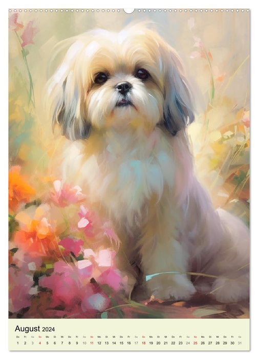 Kleine Hunde. Entzückend, lieblich, duftig (CALVENDO Premium Wandkalender 2024)