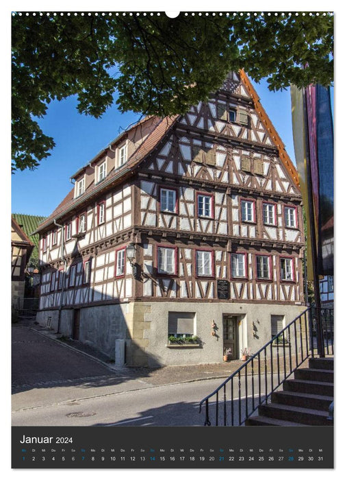 Strrumpfelbach - half-timbered houses (CALVENDO Premium Wall Calendar 2024) 