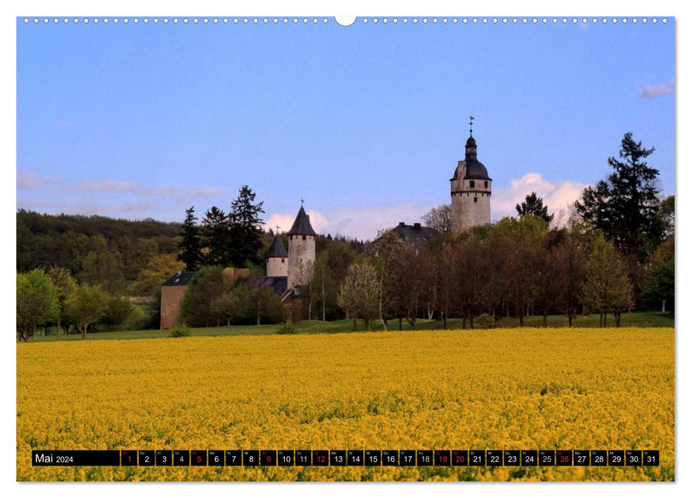 Burgen und Schlösser der Eifel (CALVENDO Premium Wandkalender 2024)