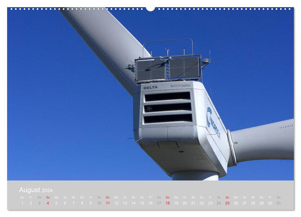 Wind turbines photographed from the air (CALVENDO wall calendar 2024) 