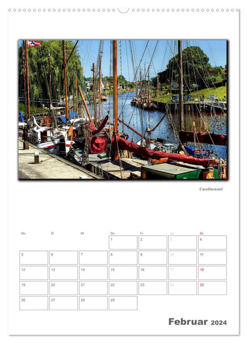 Ostfriesland - die bezaubernden alten Häfen / Planer (CALVENDO Wandkalender 2024)
