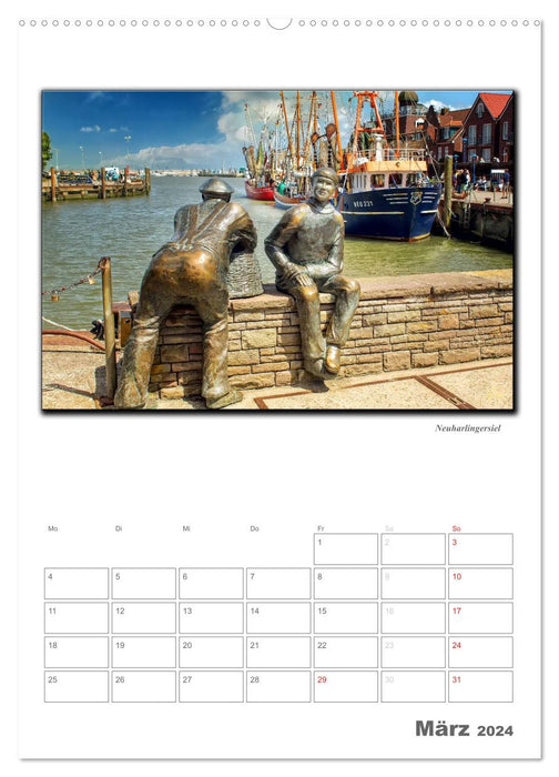 East Frisia - the enchanting old ports / planner (CALVENDO wall calendar 2024) 