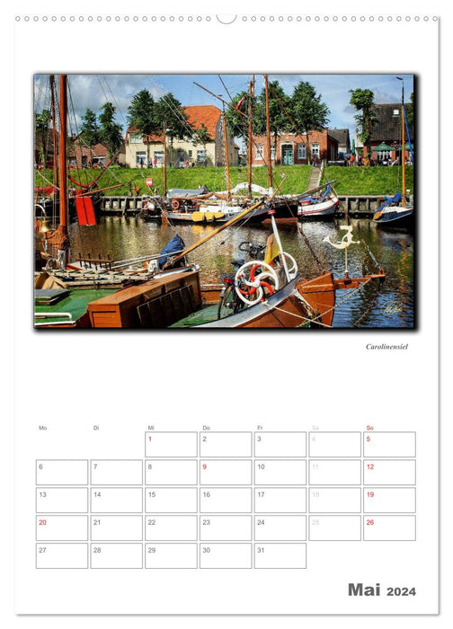 Ostfriesland - die bezaubernden alten Häfen / Planer (CALVENDO Wandkalender 2024)